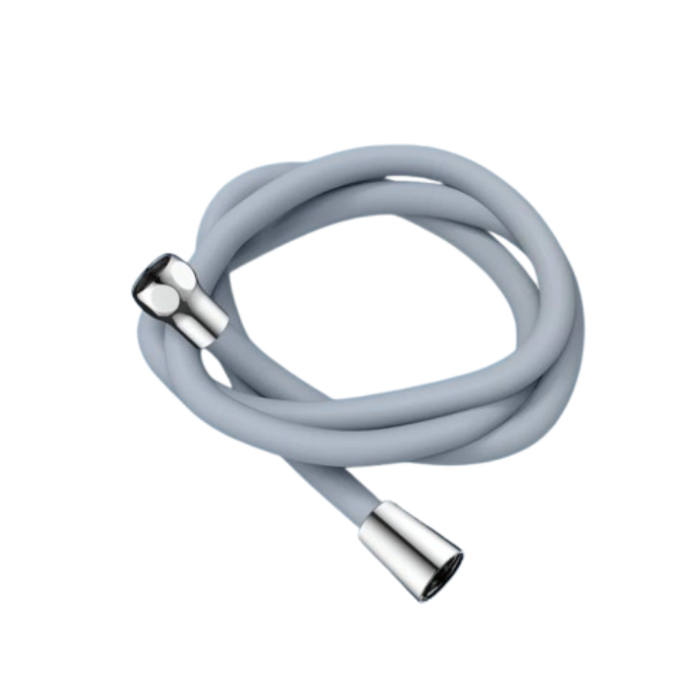 Flexible de douche anti-torsion blanc